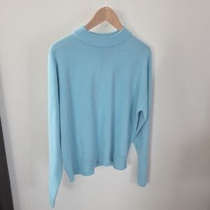 Sag Harbor Sky Blue Turtleneck Sweater